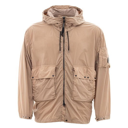 Chaqueta de poliamida beige Elevated Urban Style