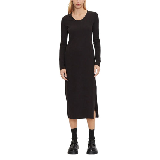 Vestido negro de algodón