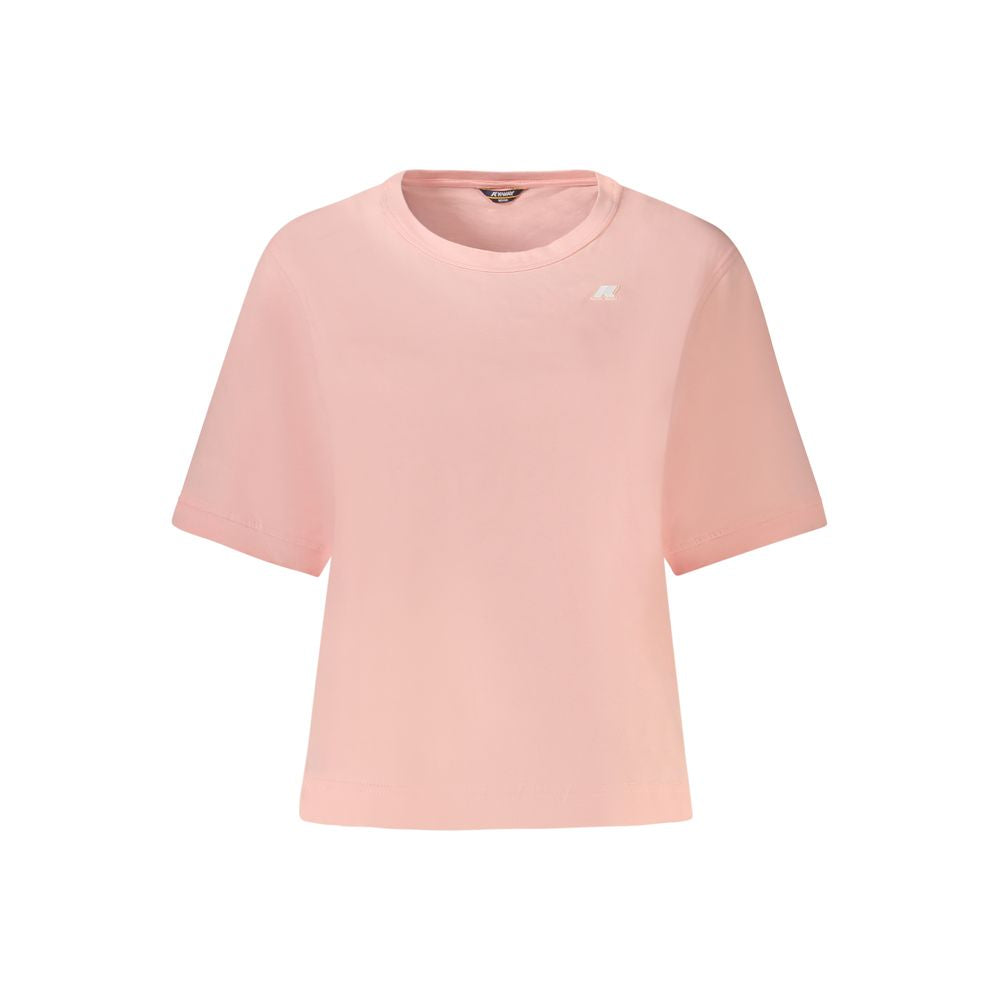 Top rosa de algodón para mujer