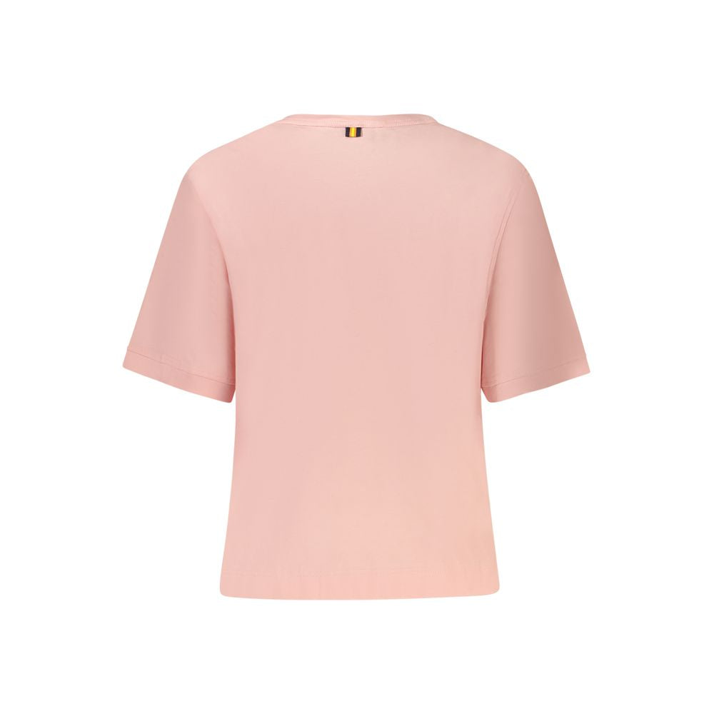 Top rosa de algodón para mujer