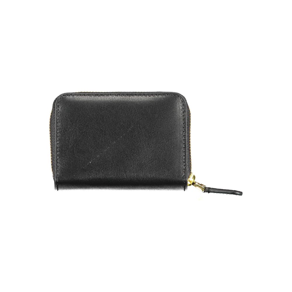 Cartera de piel negra