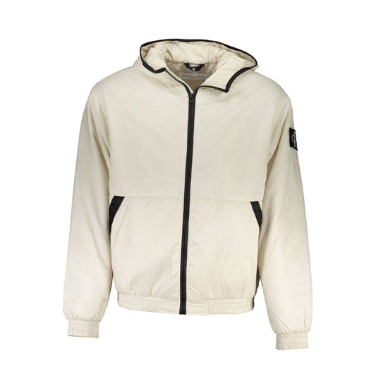 Chaqueta de poliéster beige para hombre