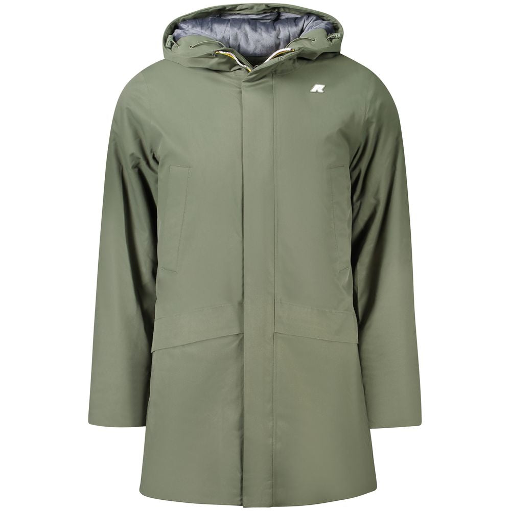 Green Polyester Men Jacket