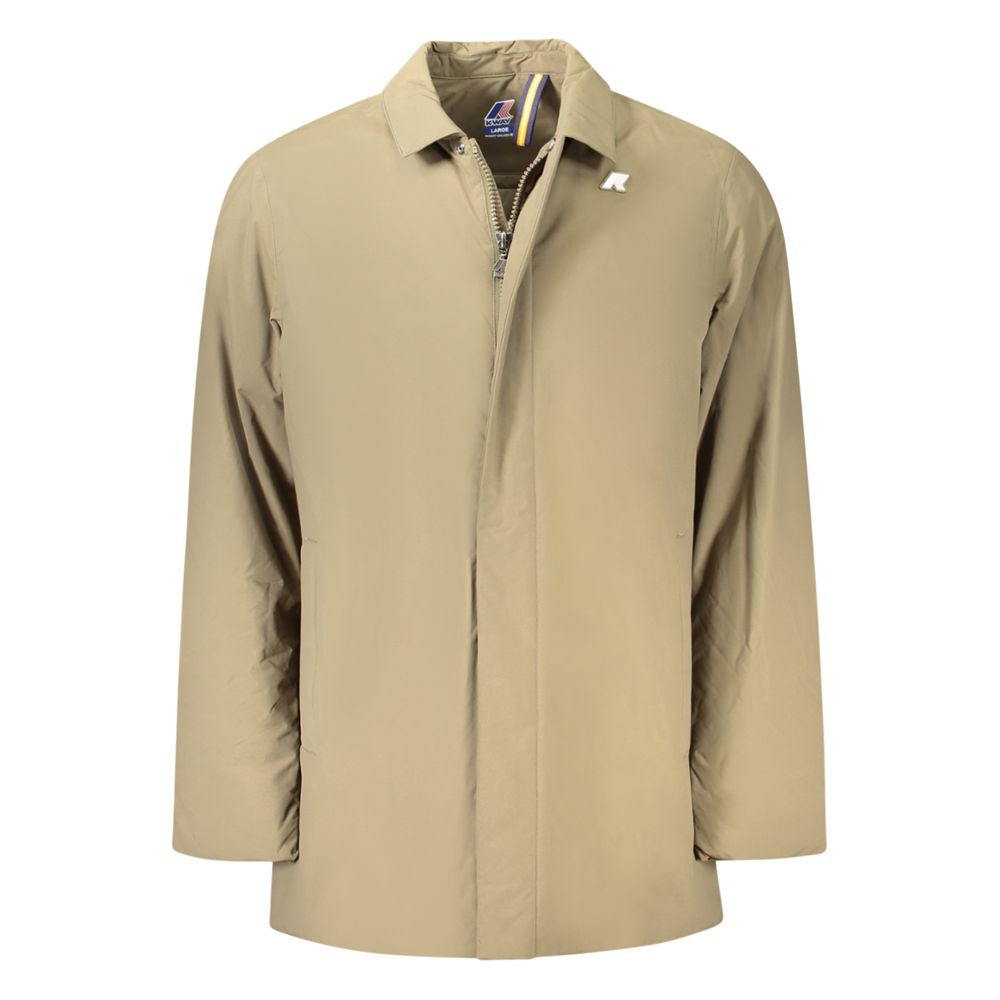 Brown Polyamide Men Jacket