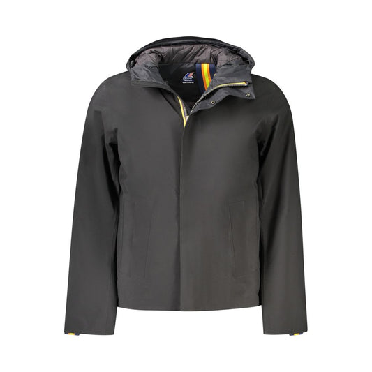 Black Polyester Men Jacket