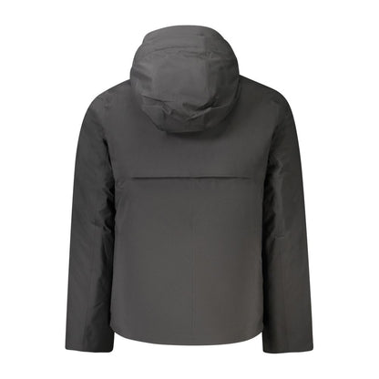 Black Polyester Men Jacket