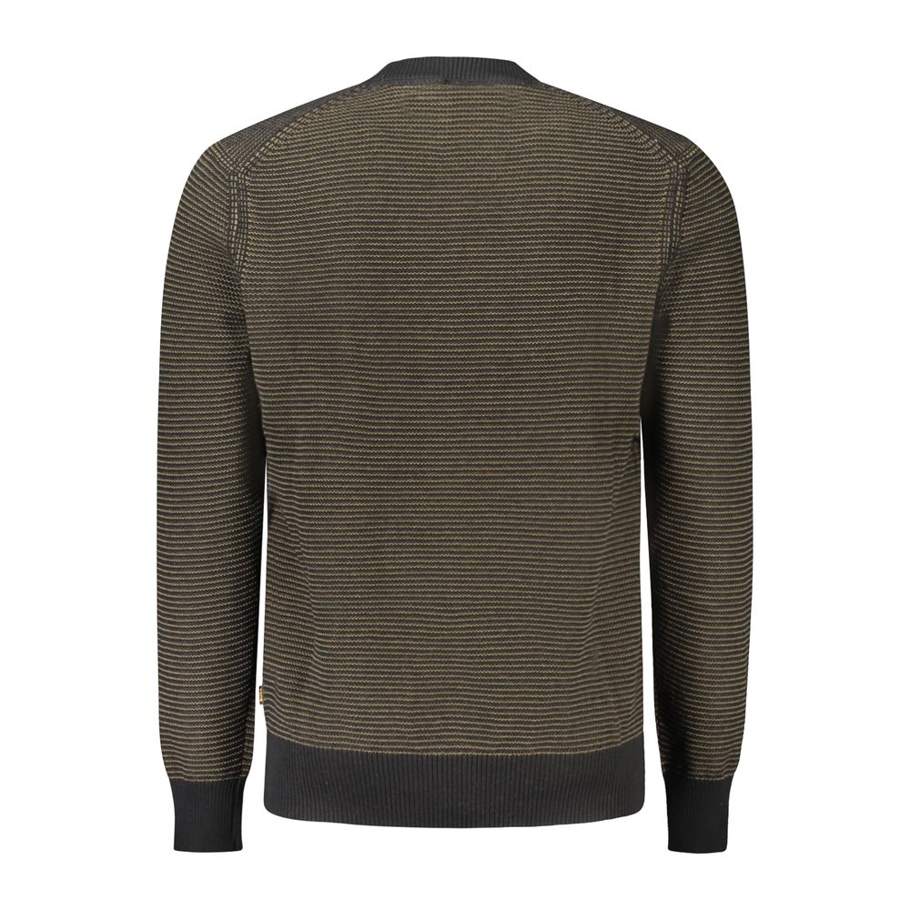 Black Cotton Men Sweater