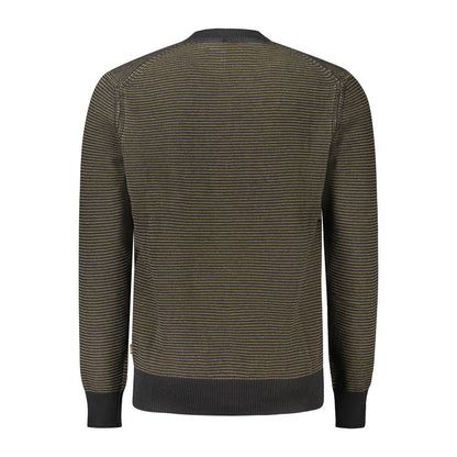 Black Cotton Men Sweater