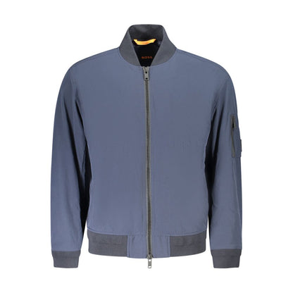 Blue Polyamide Men Jacket