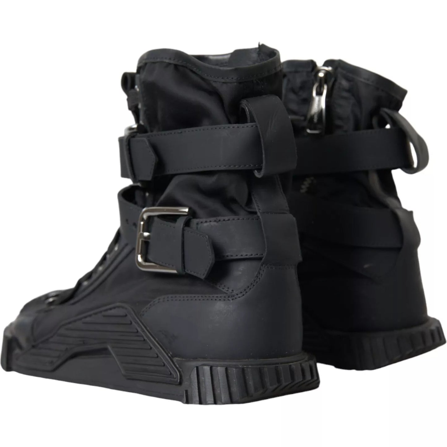 Black Nylon NS1 High Top Sneakers Shoes