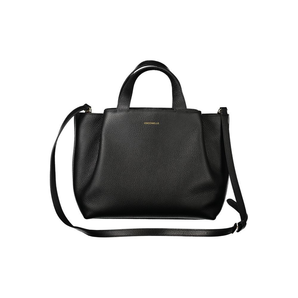 Bolso de cuero negro para mujer