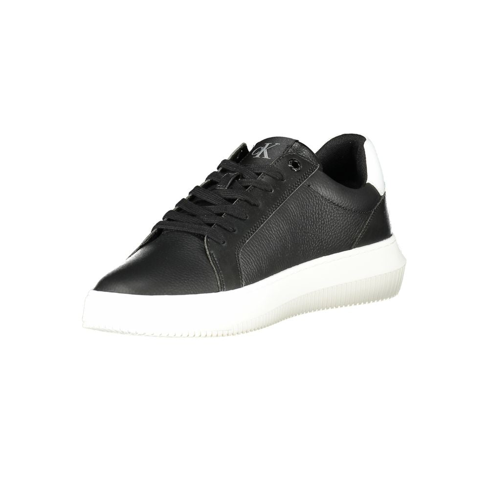 Sneaker de cuero negro para hombre