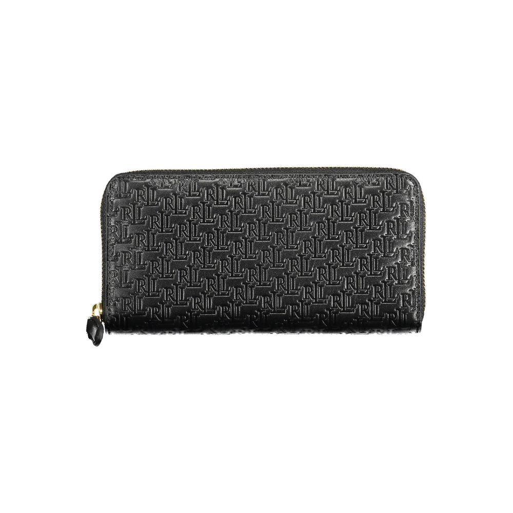 Cartera de piel negra