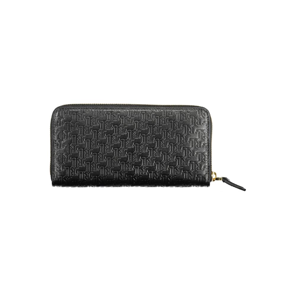 Cartera de piel negra