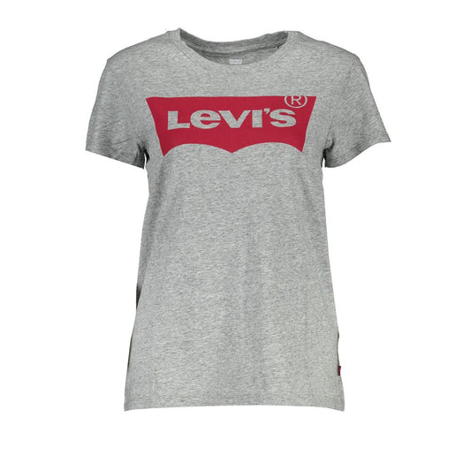 Camiseta de mujer de algodón gris