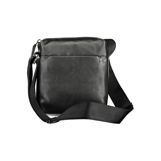 Bolso de hombro para hombre de poliéster negro