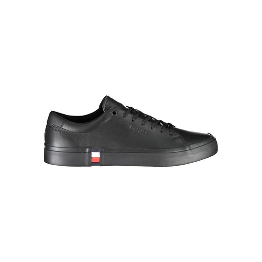 Sneaker de cuero negro para hombre