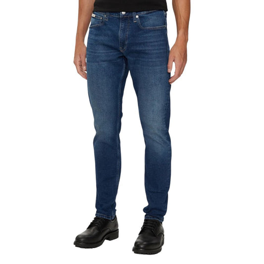 Blue Cotton Slim Fit Jean