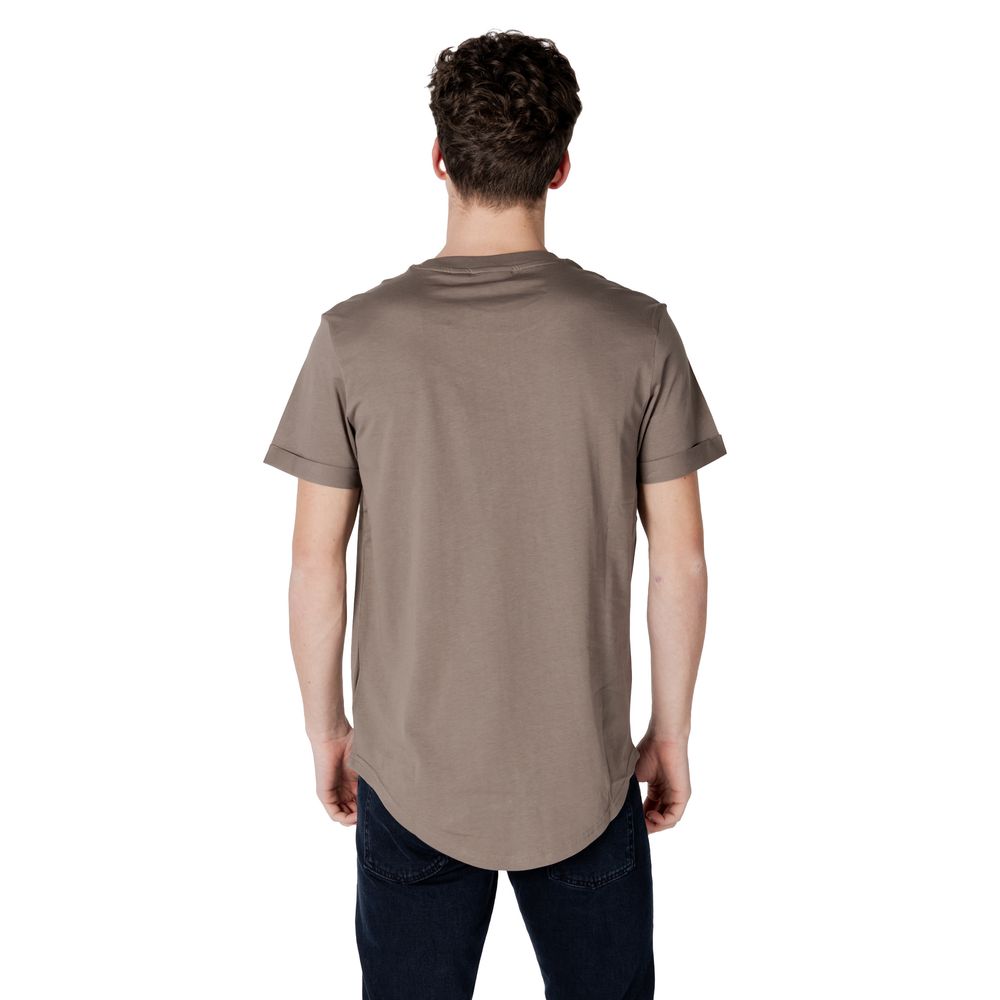 Camiseta de algodón beige