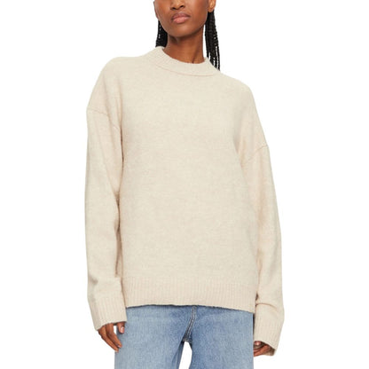 Jersey de poliéster beige