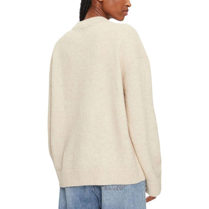 Jersey de poliéster beige