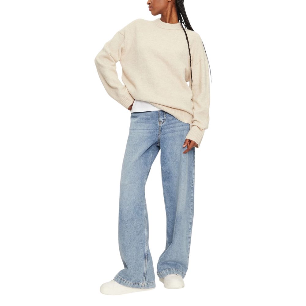 Jersey de poliéster beige