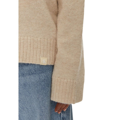Jersey de poliéster beige