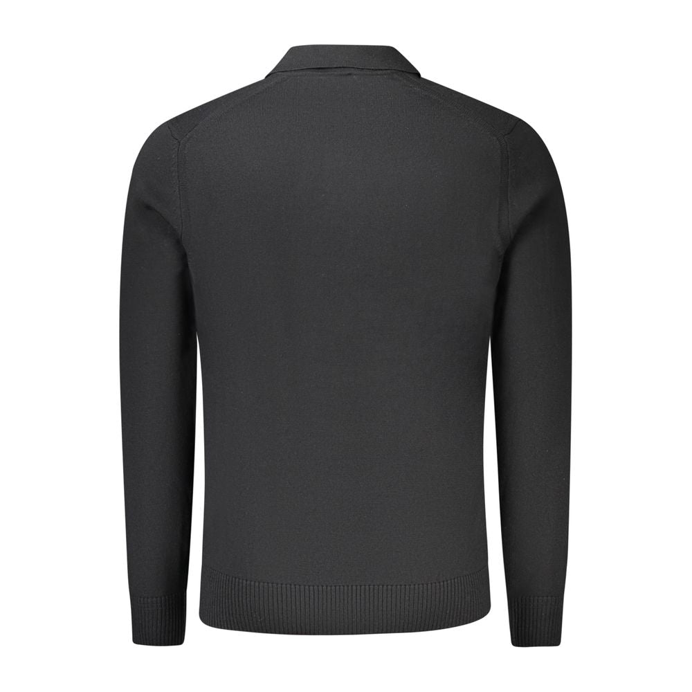 Black Wool Men Sweater