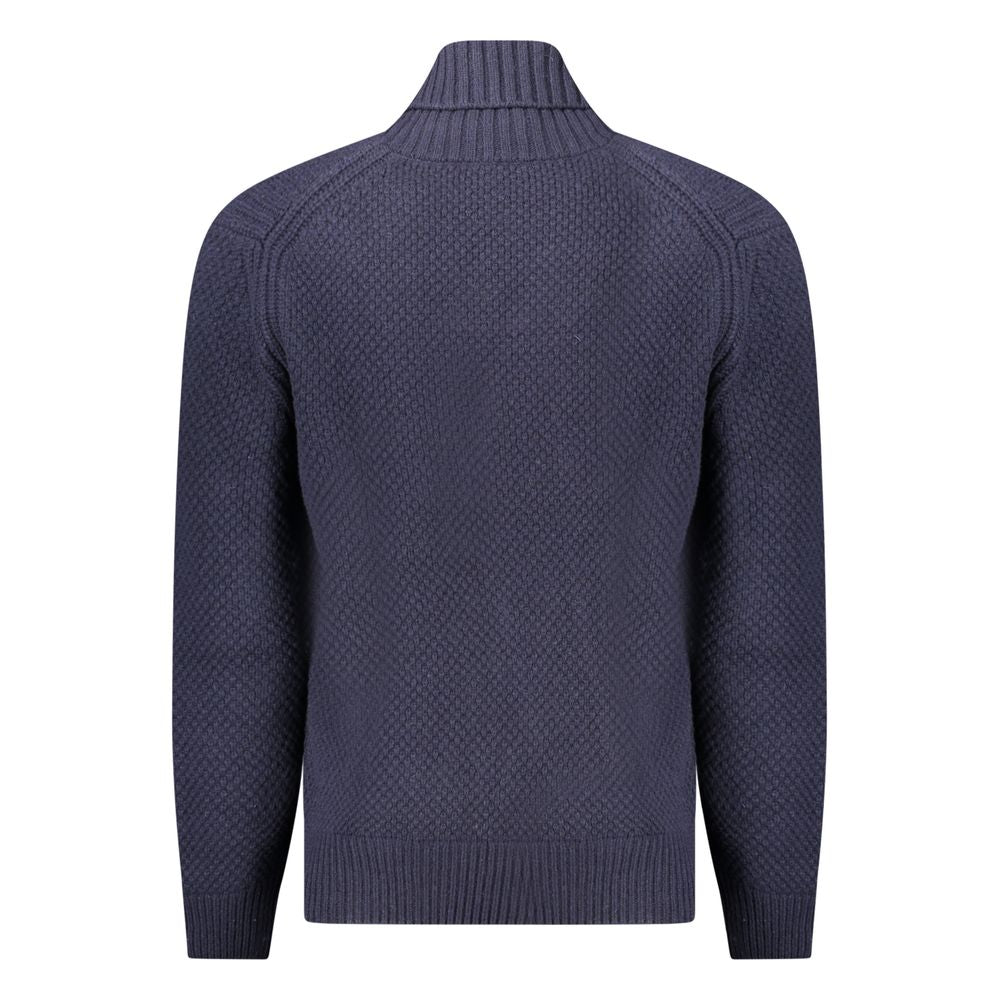 Blue Wool Men Sweater