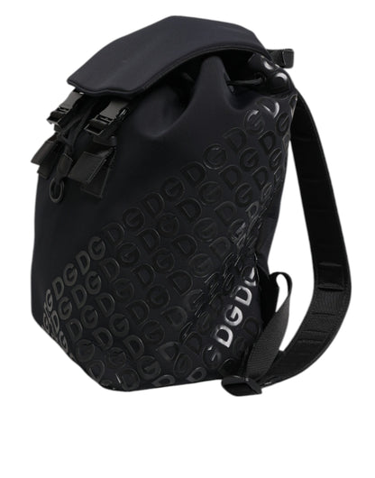 Black Neoprene Nylon DG Logo School Backpack Bag