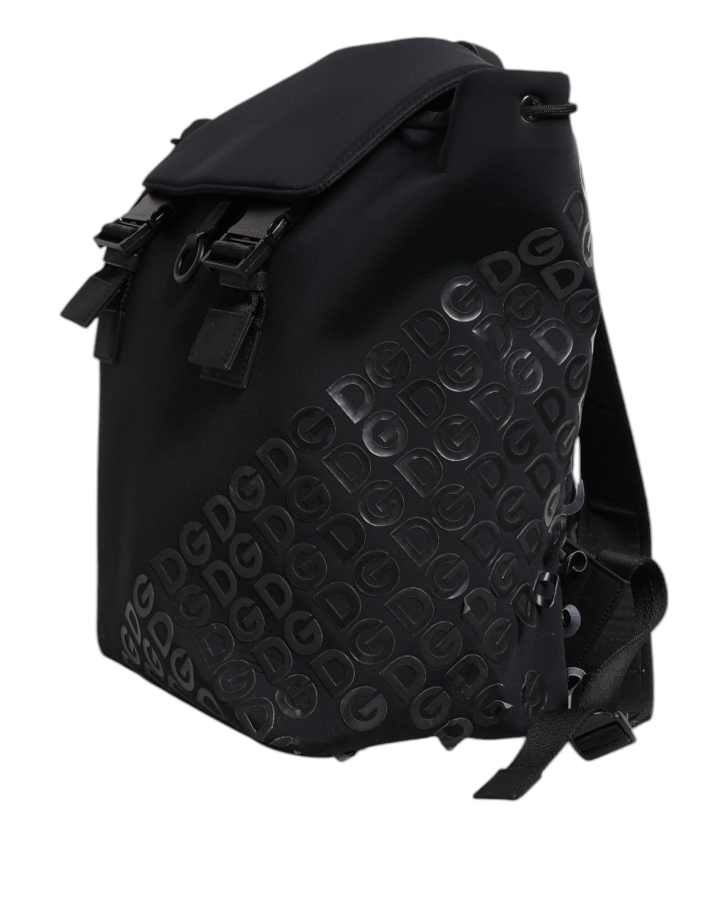 Black Neoprene Nylon DG Logo School Backpack Bag