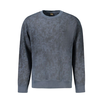 Blue Cotton Men Sweater