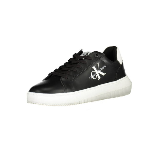 Sneaker de cuero negro para hombre