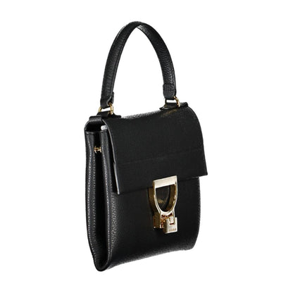 Bolso de cuero negro para mujer