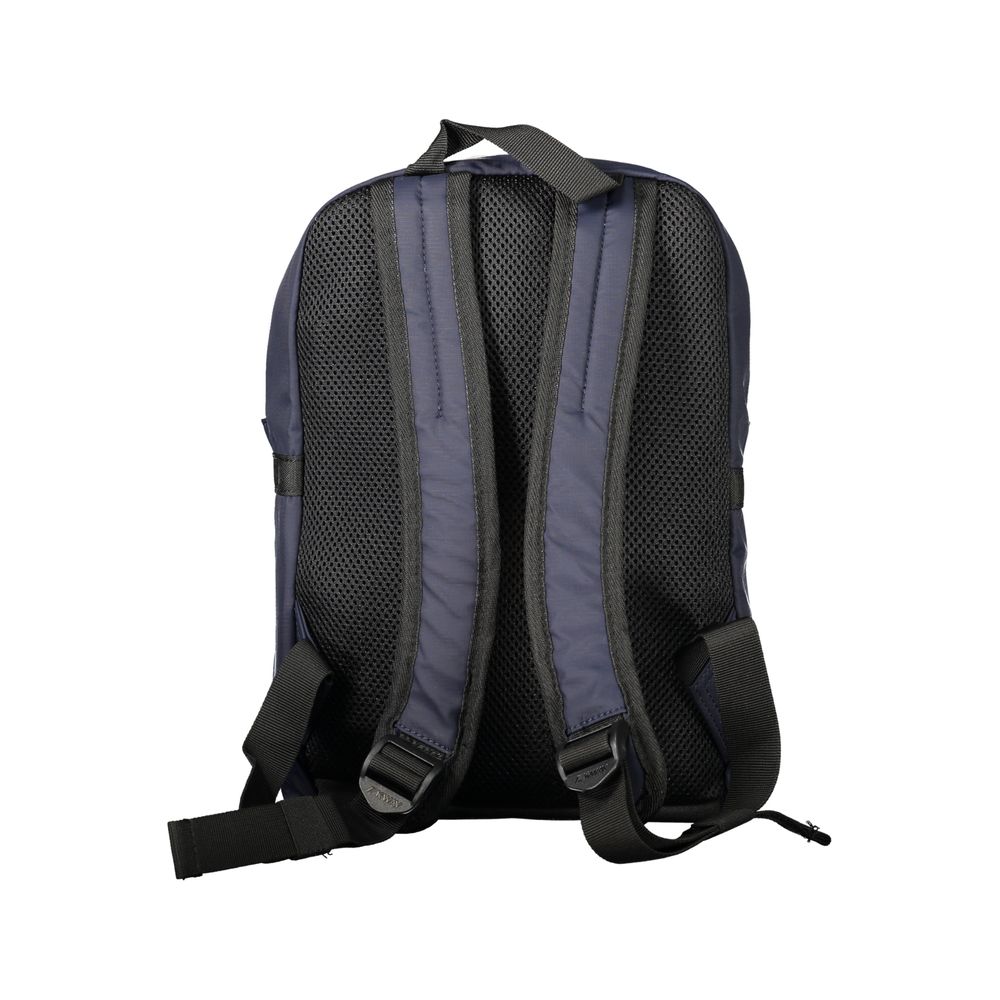 Blue Polyamide Men Backpack