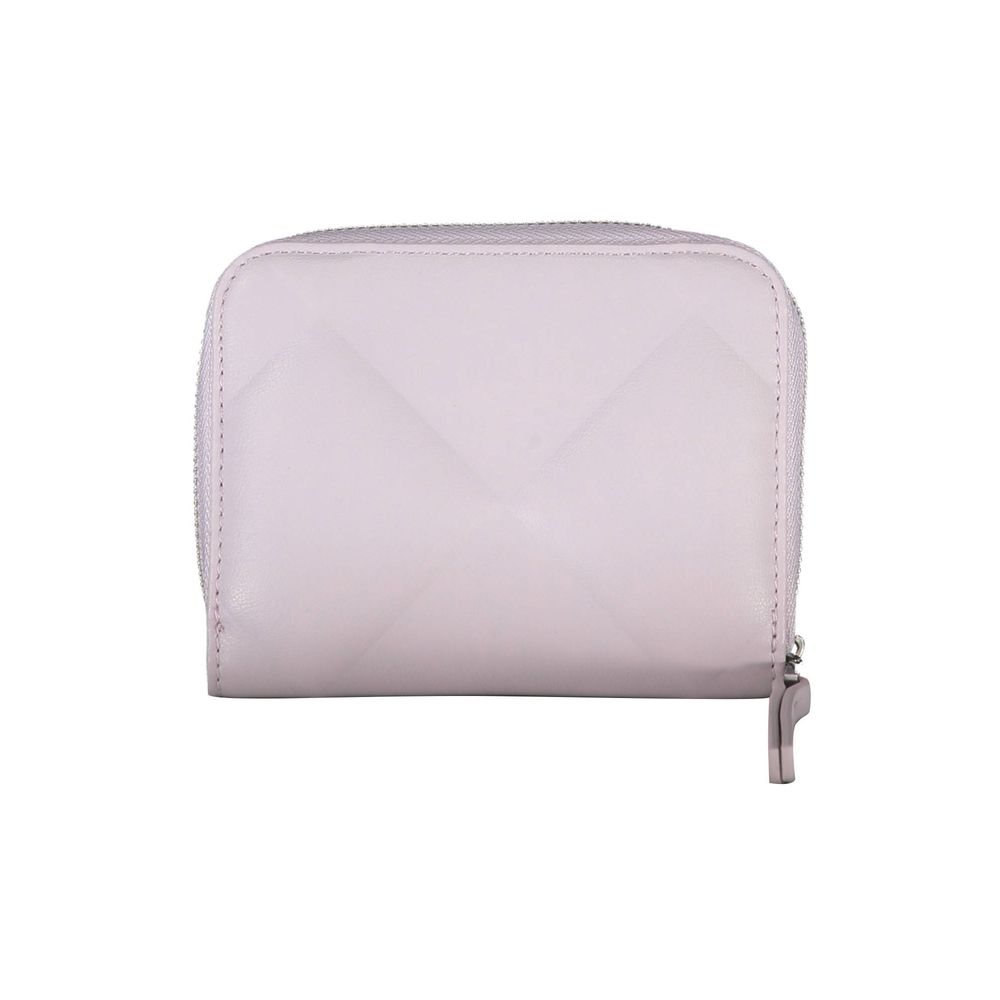 Elegante cartera RFID morada con ranuras para tarjetas