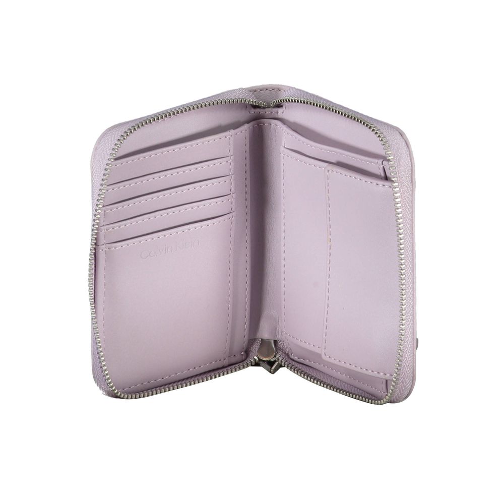 Elegante cartera RFID morada con ranuras para tarjetas