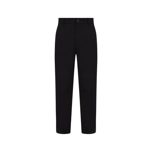 Black Cotton Cotton Jeans & Pant