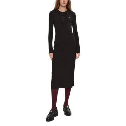 Vestido negro de algodón