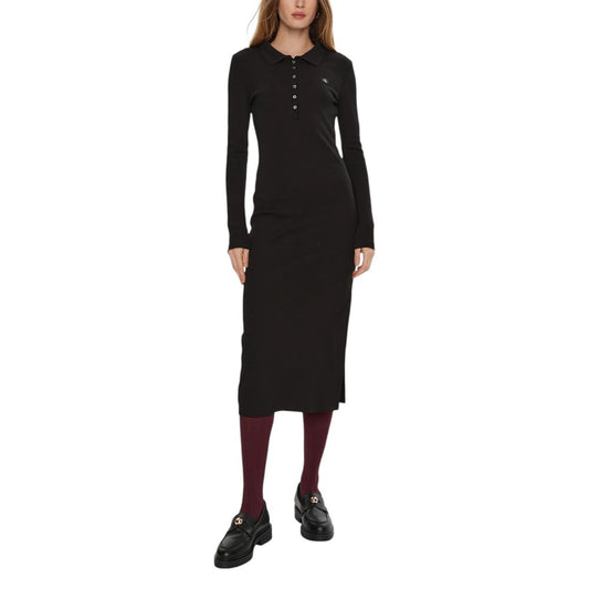 Vestido negro de algodón
