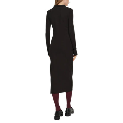 Vestido negro de algodón