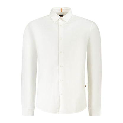 White Cotton Men Shirt