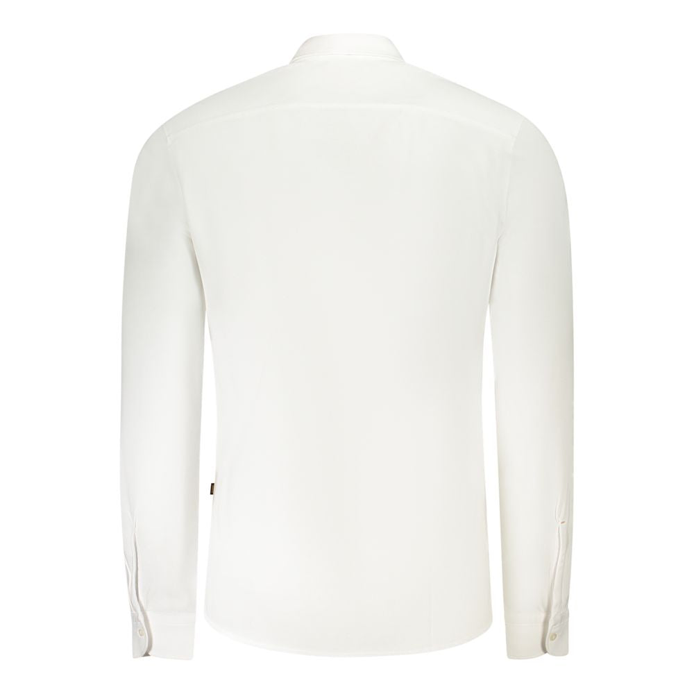 White Cotton Men Shirt