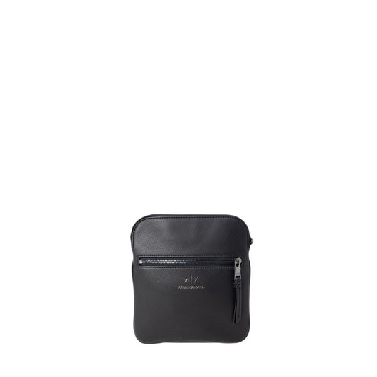 Black Polyester Messenger Bag