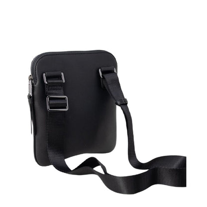 Black Polyester Messenger Bag