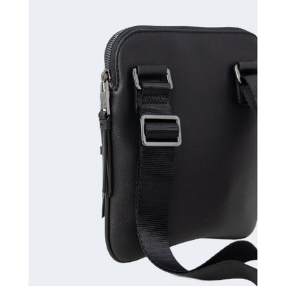 Black Polyester Messenger Bag