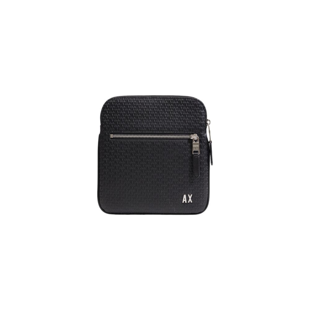 Black Polyester Messenger Bag