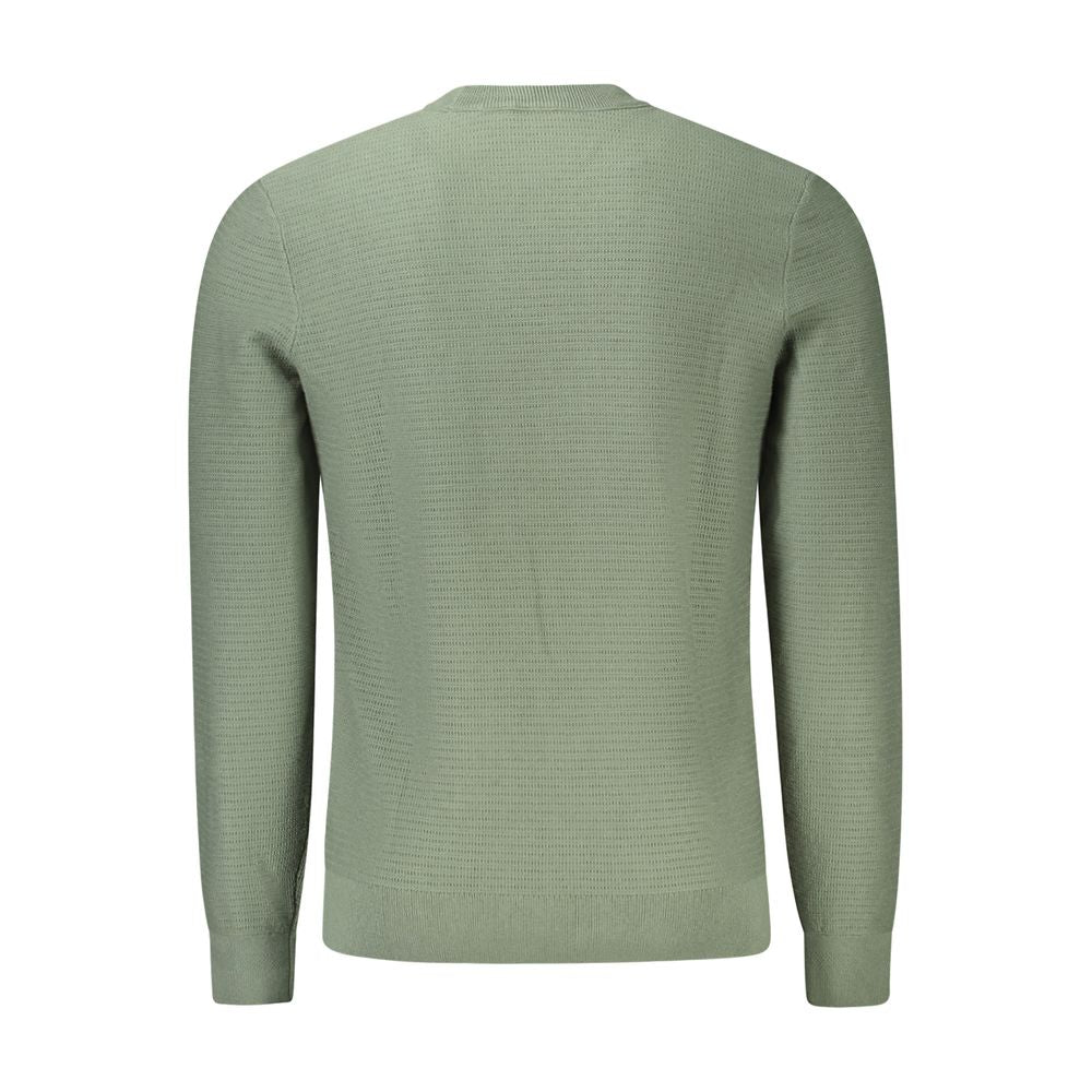 Green Cotton Men Sweater