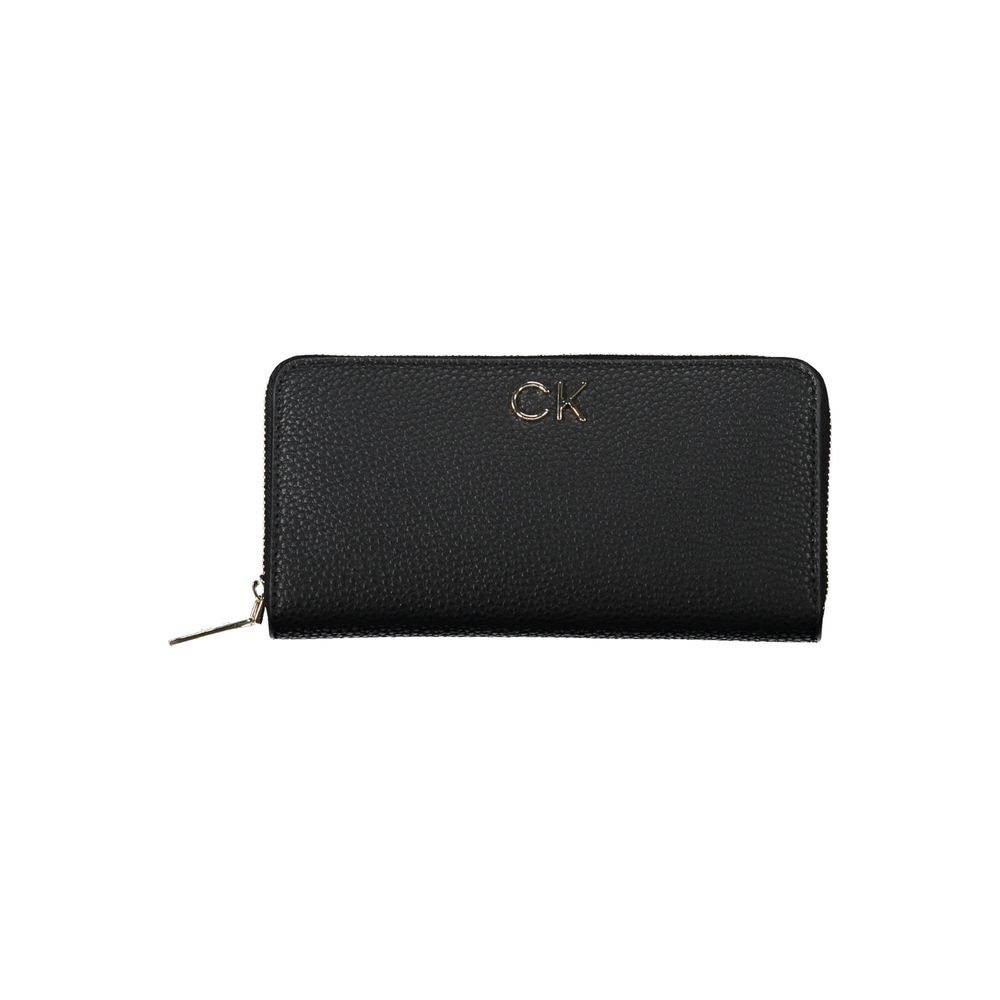 Black Polyester Women Wallet