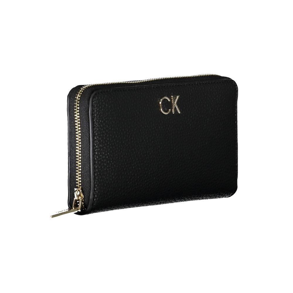 Black Polyester Women Wallet